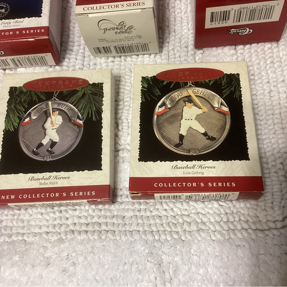 Hallmark Baseball Heroes Ornaments Set